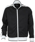 Identitee Herren Varsity Track Top Jacke Trainingsanzug Warmer Winter Pullover Langarm - Schwarz/Weiß - XL
