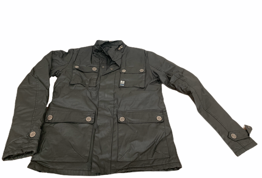 Crosshatch Herren Steppjacke aus Vinyl, warm für den Winter, Modell Joseph - Schwarz - Medium