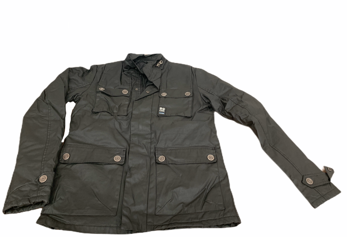 Crosshatch Herren Steppjacke aus Vinyl, warm für den Winter, Modell Joseph - Schwarz - Medium