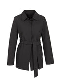 Damen Winter Trenchcoat Jacke Parka Mantel mit Knopfverschluss - Schwarz - XX-Large