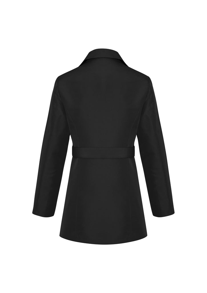 Damen Winter Trenchcoat Jacke Parka Mantel mit Knopfverschluss - Schwarz - XX-Large