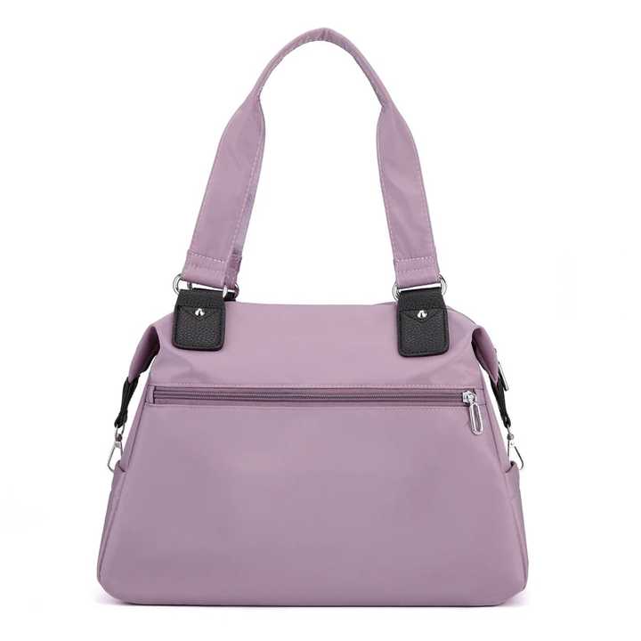 Schwarze, stylische Nylon-Einkaufstasche mit großem Fassungsvermögen für Arbeit und Pendeln | Umhängetasche mit mehreren Taschen | Modische Canvas-Tasche