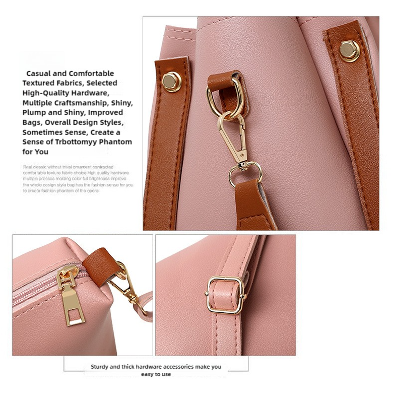 Dunkelgrünes elegantes 4-teiliges Handtaschenset für Damen – stilvolle PU-Leder-Einkaufstasche, Umhängetasche, Clutch und Geldbörse für jeden Anlass