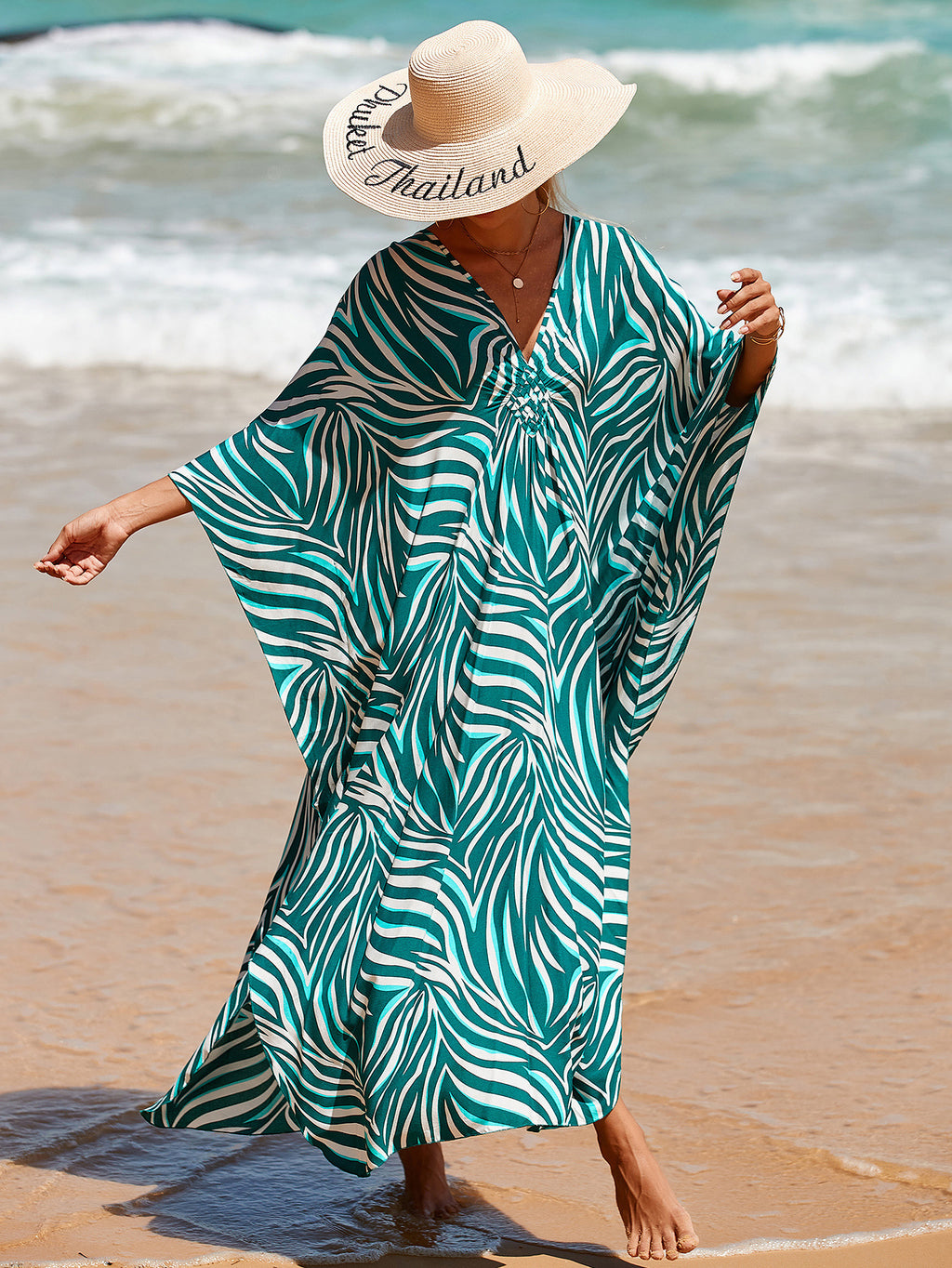 Stil 4 Lockeres Kaftankleid – Resort-Stil Strand-Cover-up für Damen