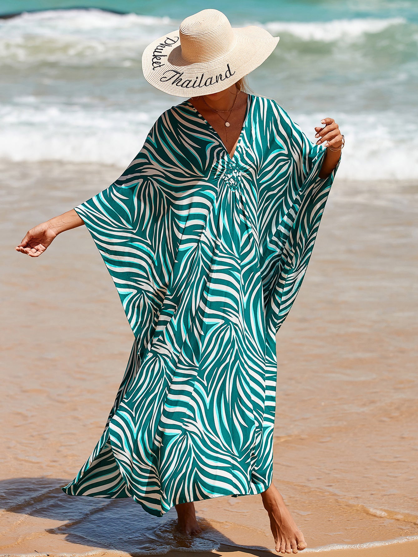 Stil 4 Lockeres Kaftankleid – Resort-Stil Strand-Cover-up für Damen