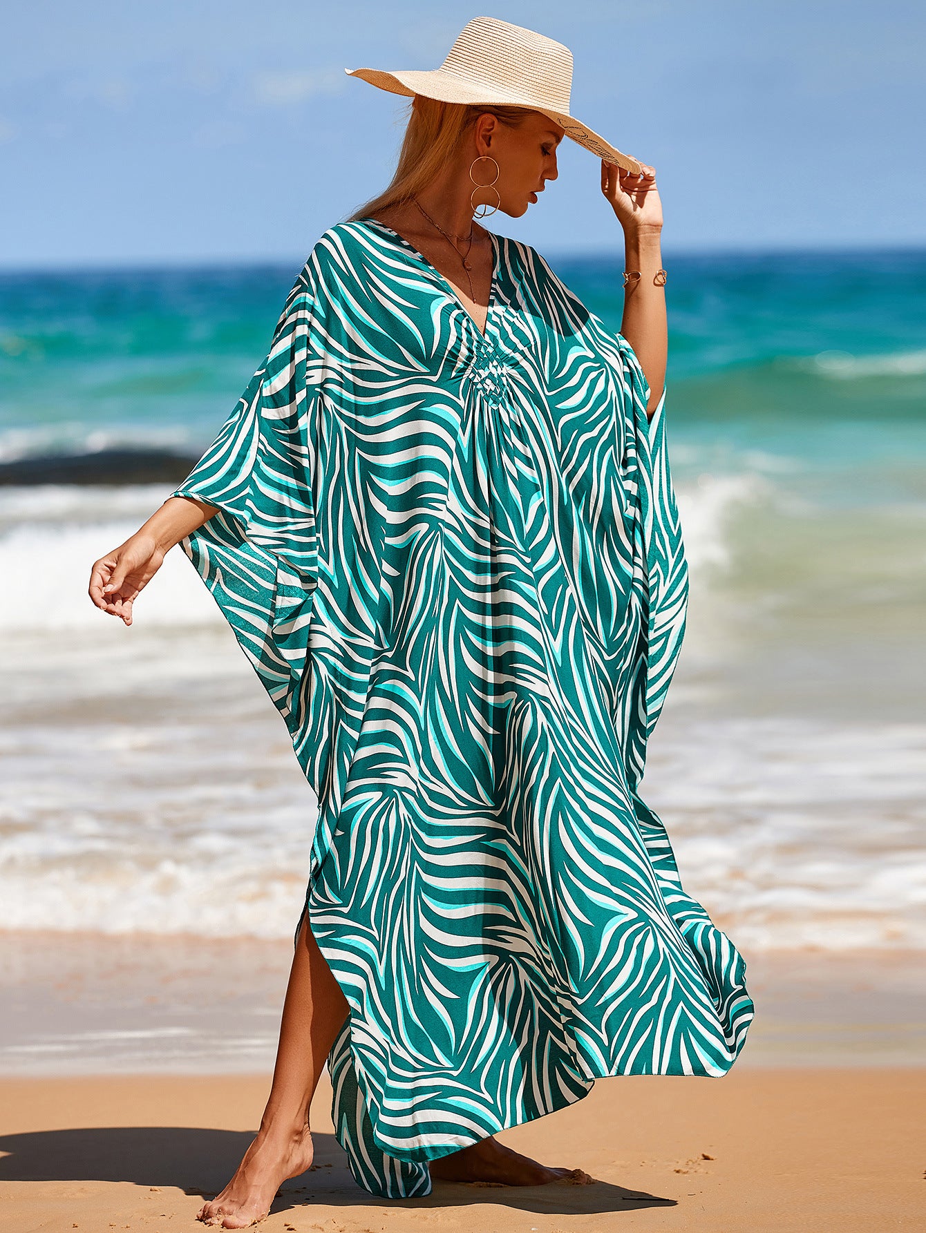 Stil 4 Lockeres Kaftankleid – Resort-Stil Strand-Cover-up für Damen