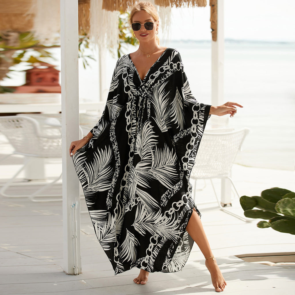 Stil 6 Weites Kaftankleid – Resort-Strandüberwurf für Damen