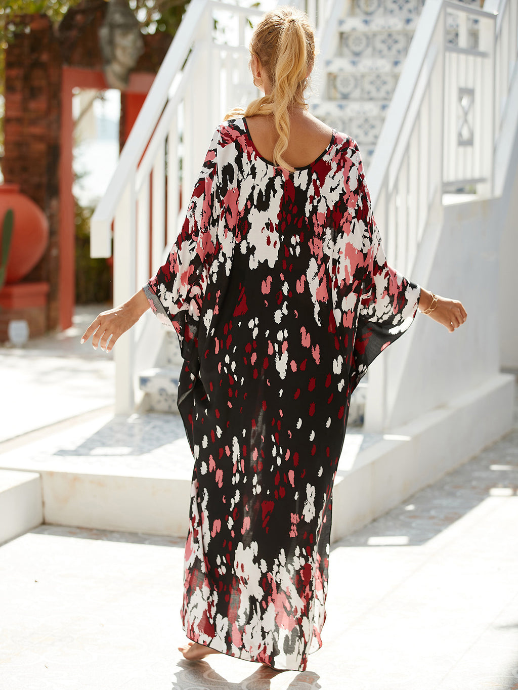 Style 8 Kaftankleid mit lockerer Passform – Resort-Strand-Cover-up für Damen