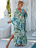 Stil 10 Locker sitzendes Kaftankleid - Strand-Cover-up im Resort-Stil für Damen
