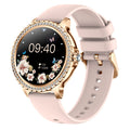 Elegante Damen-Smartwatch, HD-Touchscreen, Bluetooth-Anrufe, Gesundheitsüberwachung (Gold)