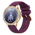Elegante Damen Smartwatch, HD-Touchscreen, Bluetooth-Anrufe, Gesundheitsüberwachung (Lila)