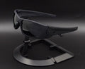 Sport Polarized Sunglasses with UV400 Protection - Multi-Layer Lens Technology(Black frame black film)