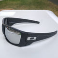 Sport-Sonnenbrille polarisiert mit UV400-Schutz – Mehrschicht-Glastechnologie (schwarzer Rahmen, silberne Folie)