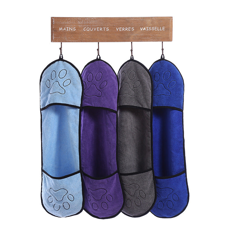 Superfine Fiber Pet Bath Towel Absorbent Quick Drying