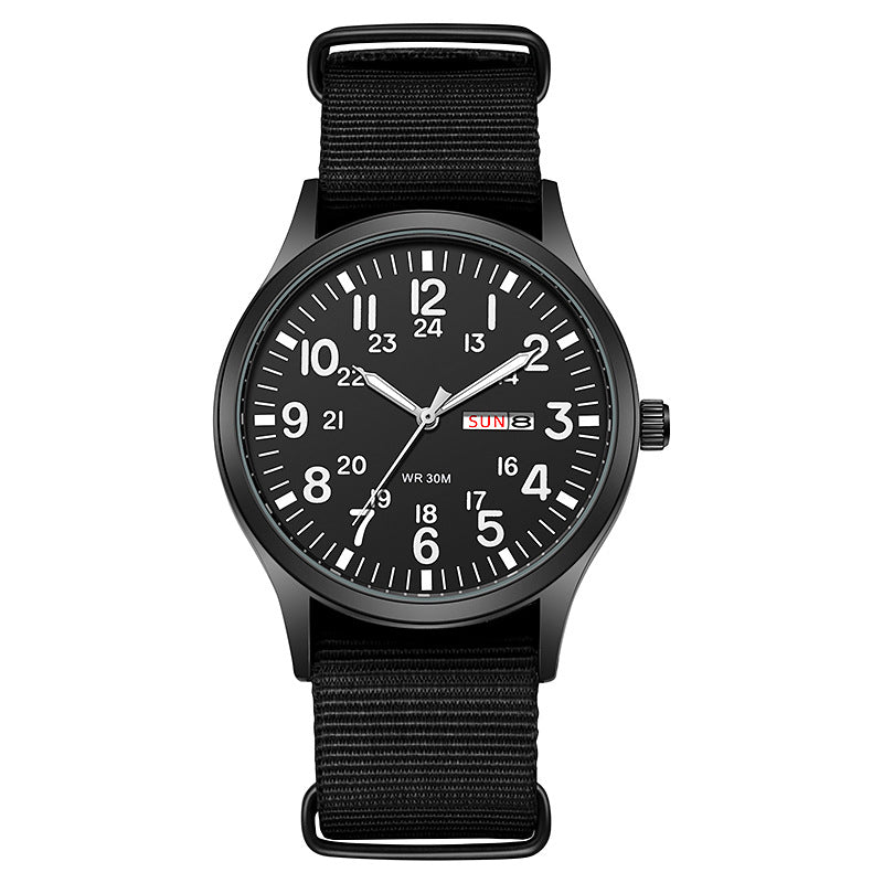 Mens Luminous Calendar Quartz Watch