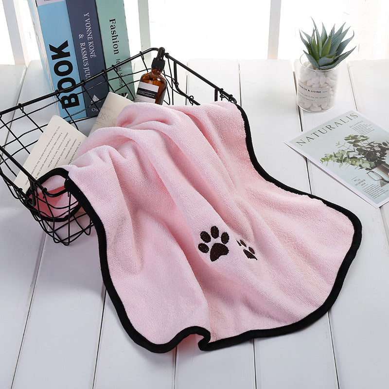 Superfine Fiber Pet Bath Towel Absorbent Quick Drying