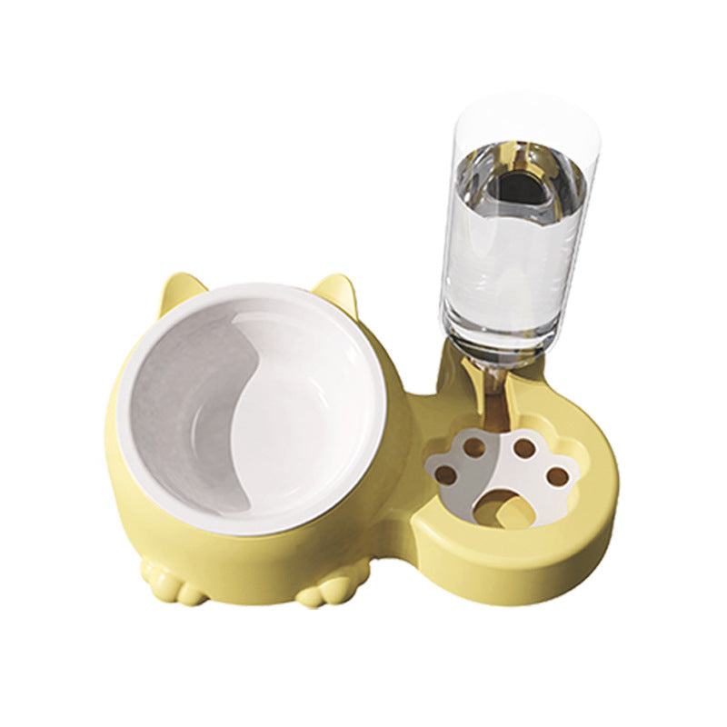 Dual bowl pet feeder