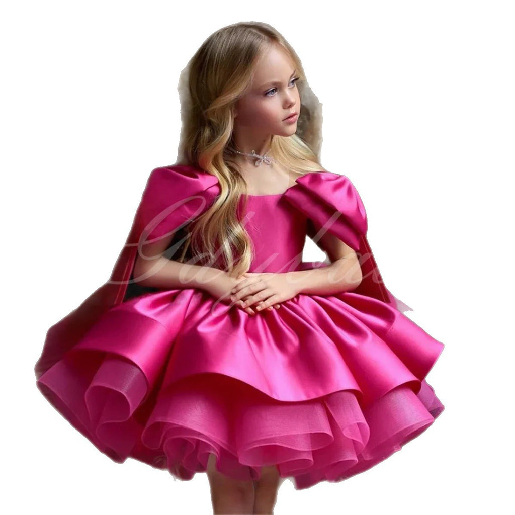 Girls Princess Puff Sleeve Dress