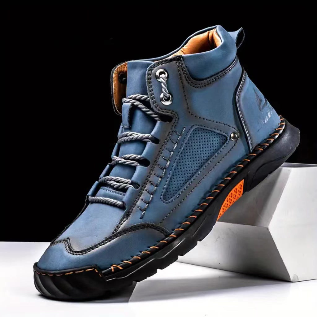 Handmade Stitching Lightweight Mens Ankle Boots