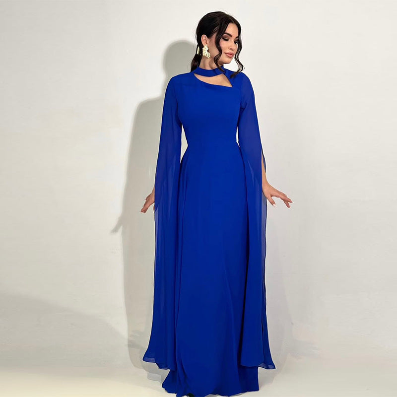 Damen Fledermausärmel Enges Einfarbiges Kleid
