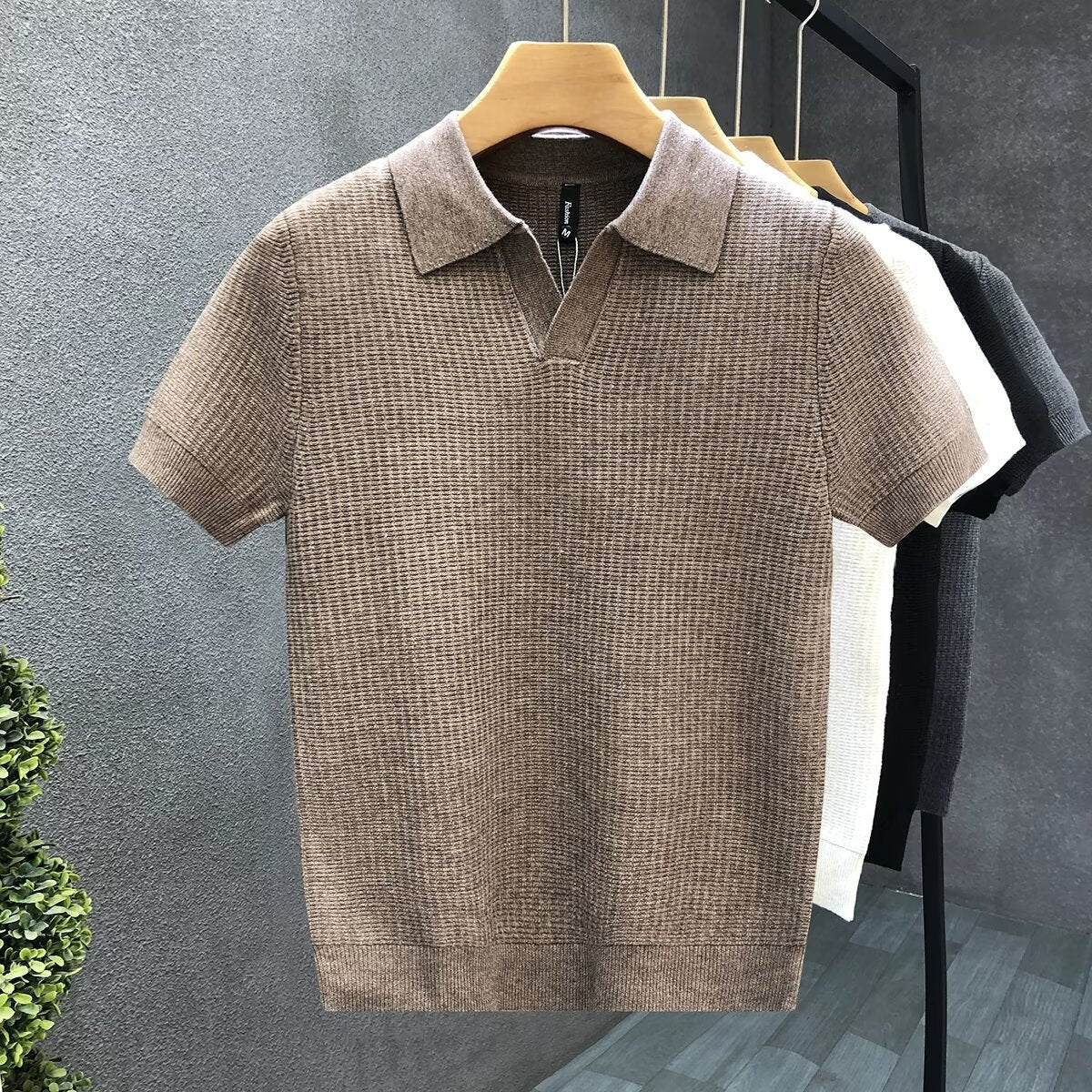 Mens Lyocell Knitted T-Shirt