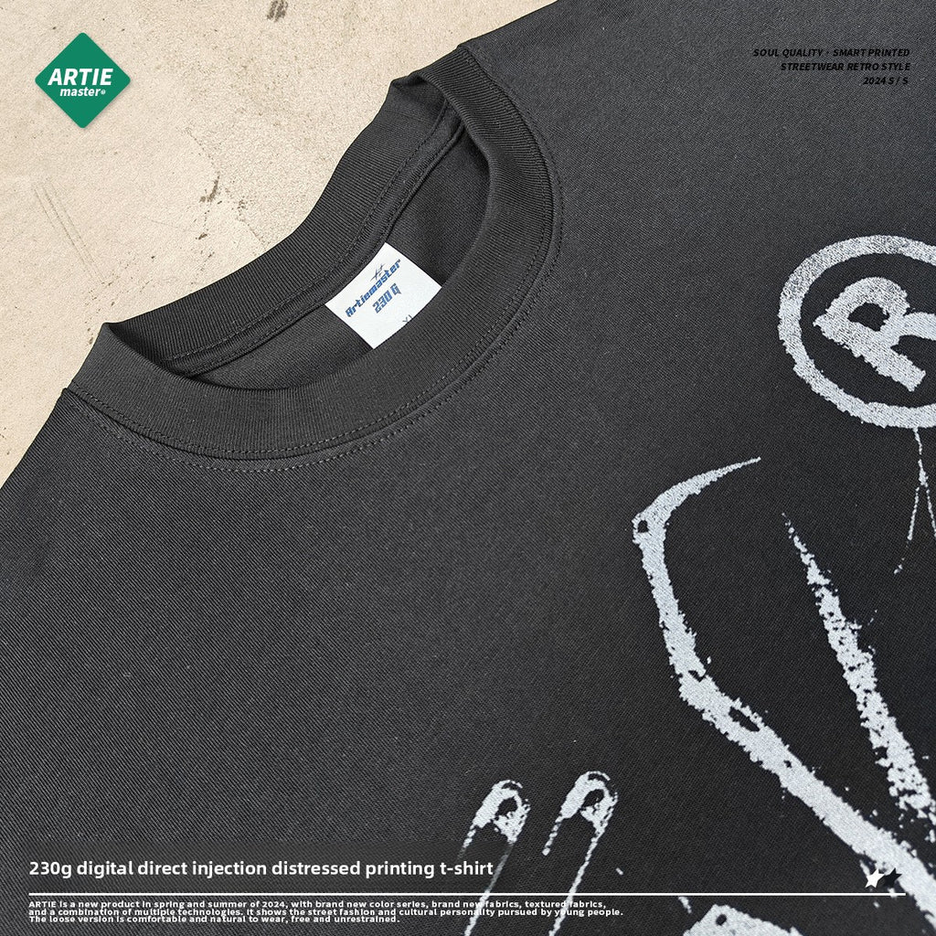 Mens Oversize Printed Cotton T-Shirt