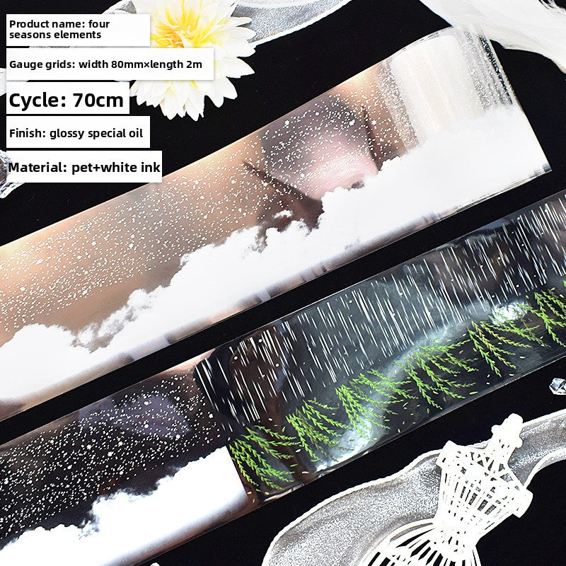 Vintage PET Decorative Scroll Film