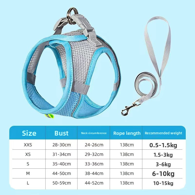 Adjustable Pet Vest Leash with Chest Strap