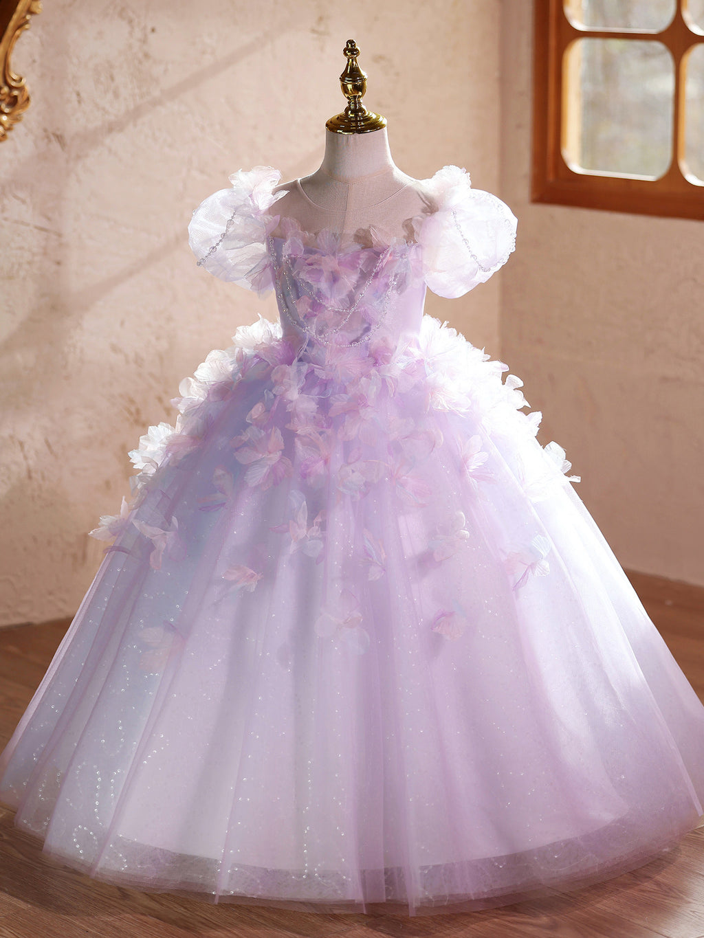 Girls Elegant Princess Performance Dress