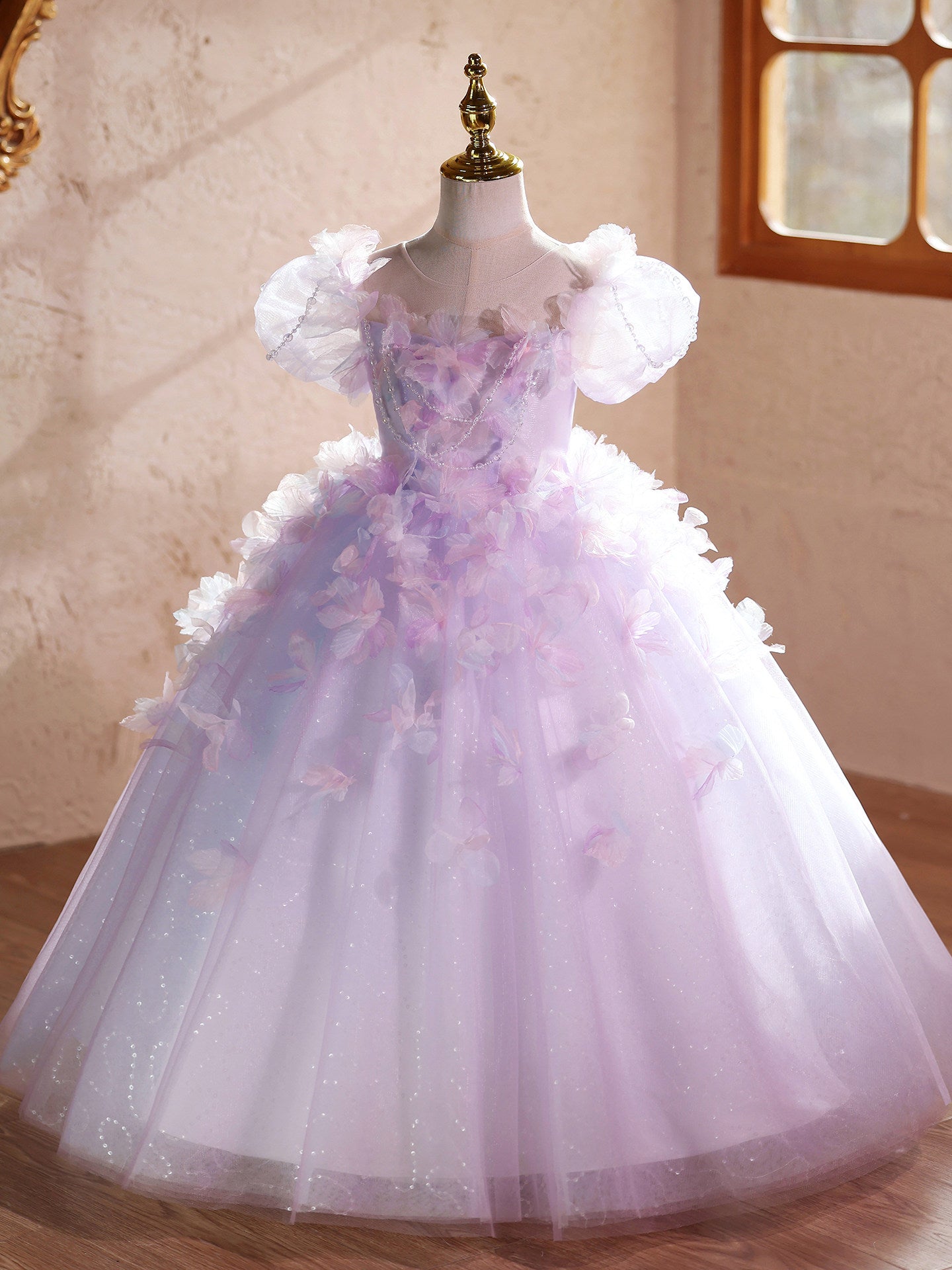 Girls Elegant Princess Performance Dress